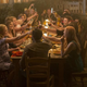 The remaining characters of True Blood gather around a dinner table